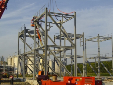 Montage charpente estacade